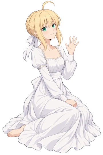 Artoria waving